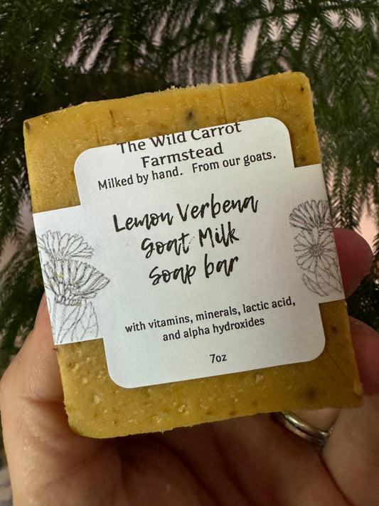 Lemon Verbena and Calendula Exfoliating Goat Milk Soap Bar (large 7oz bar)