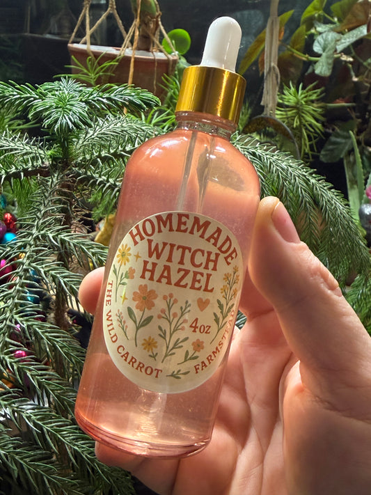 Witch Hazel (4oz rose-colored glass dropper)