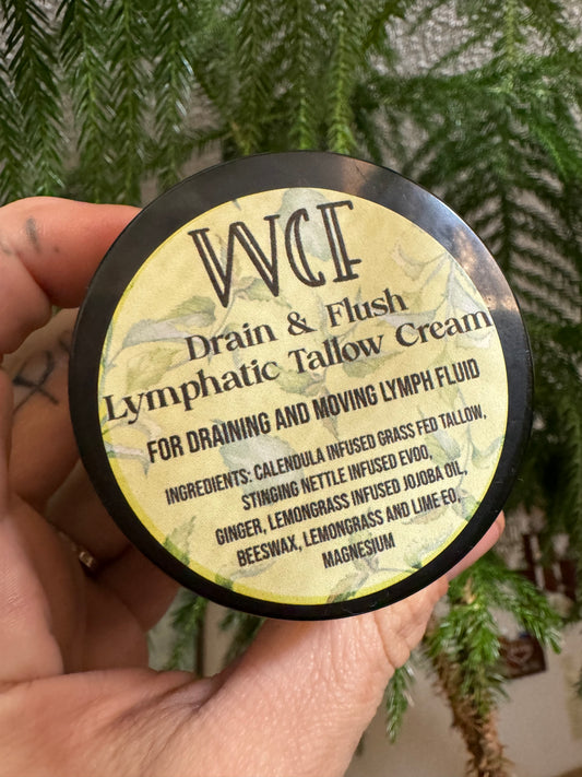 Drain & Flush Lymphatic Tallow Cream (4oz/8oz glass)