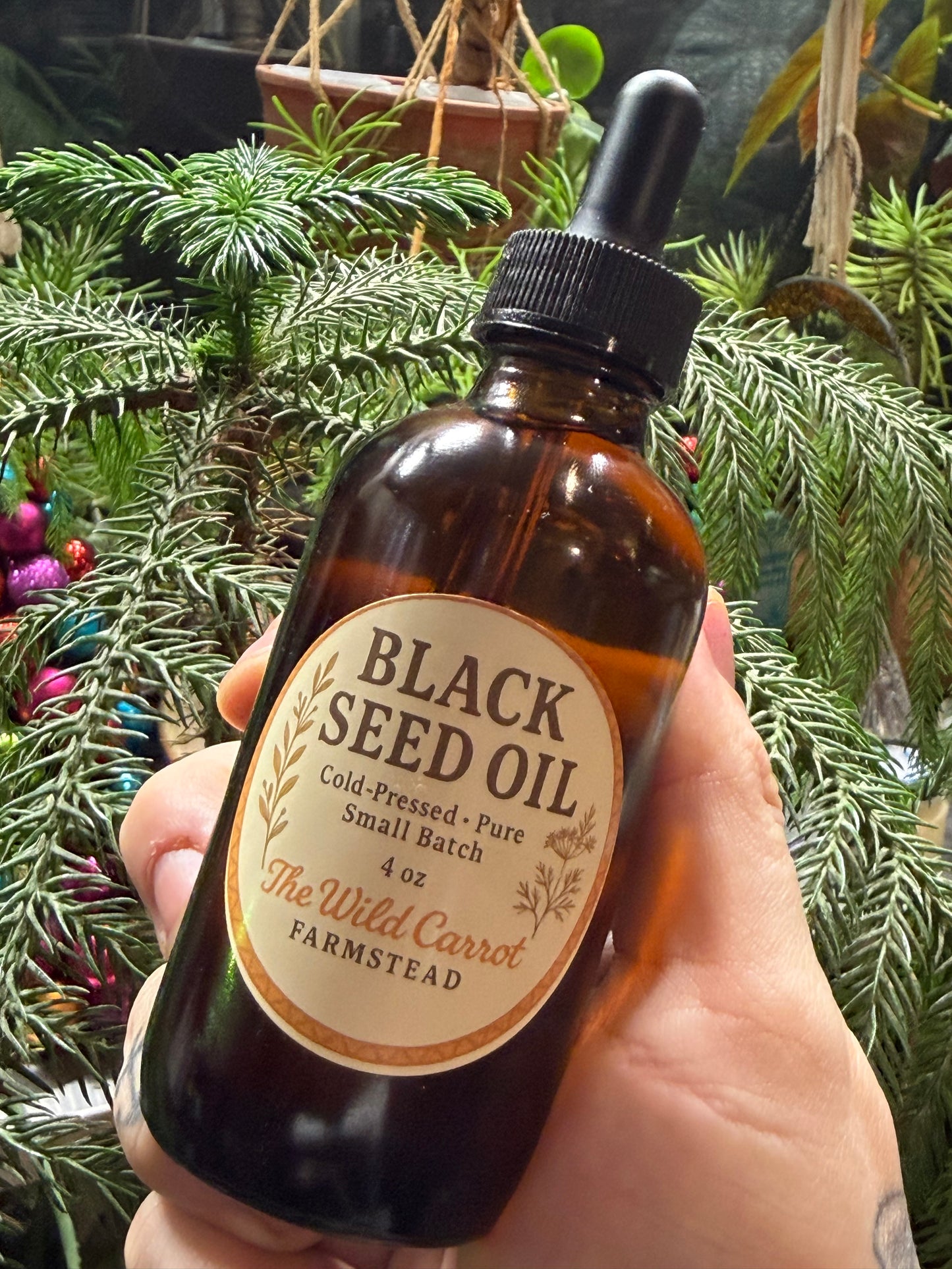 Black Seed Oil (Nigella Sativa infused Castor Oil 4oz glass dropper) *note! New packaging*