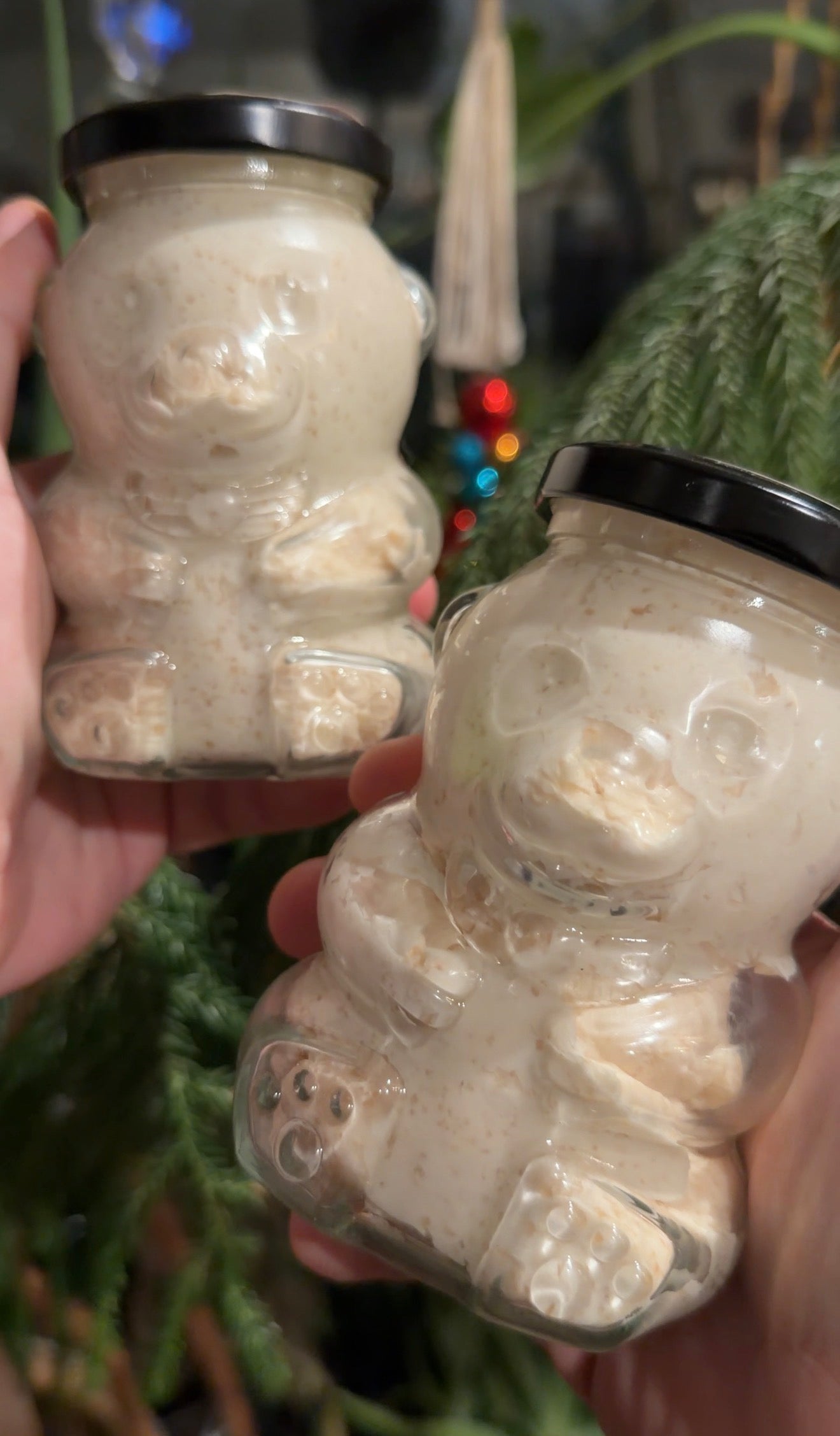 Sugar Bears: Whipped Vanilla Sandalwood Cocoa Butter & Tallow Sugar Scrub | 6 oz Teddy Bear Jar