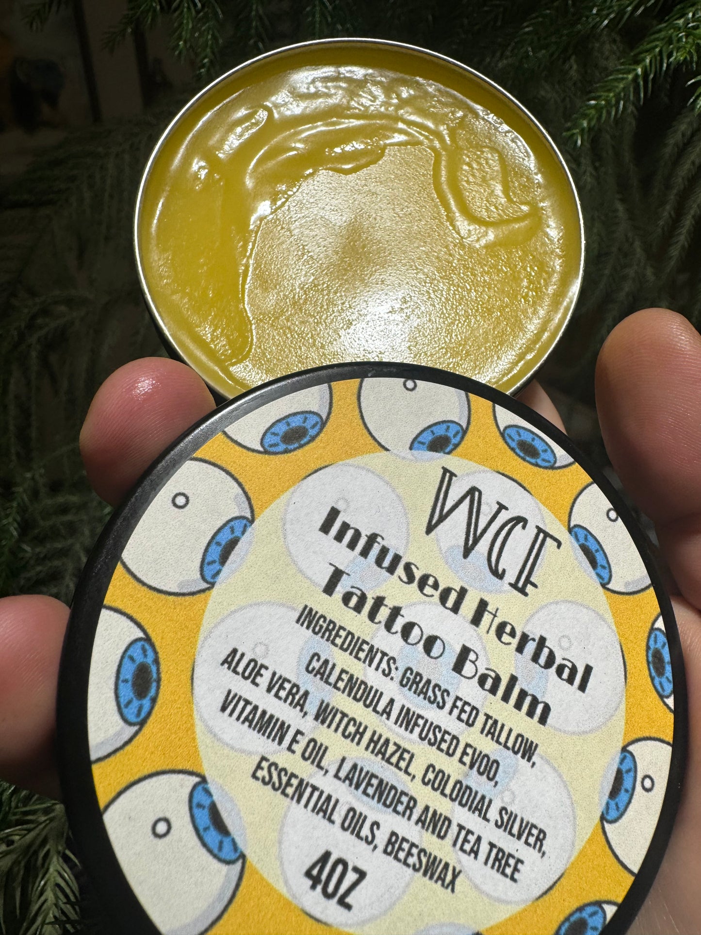 Infused Herbal Tallow Tattoo Balm (large 4oz tin)