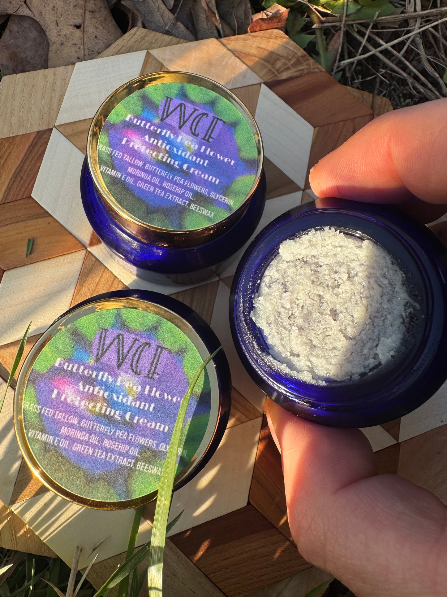 Butterfly Pea Flower Antioxidant Protecting Crème (.5/1/2oz blue glass options)