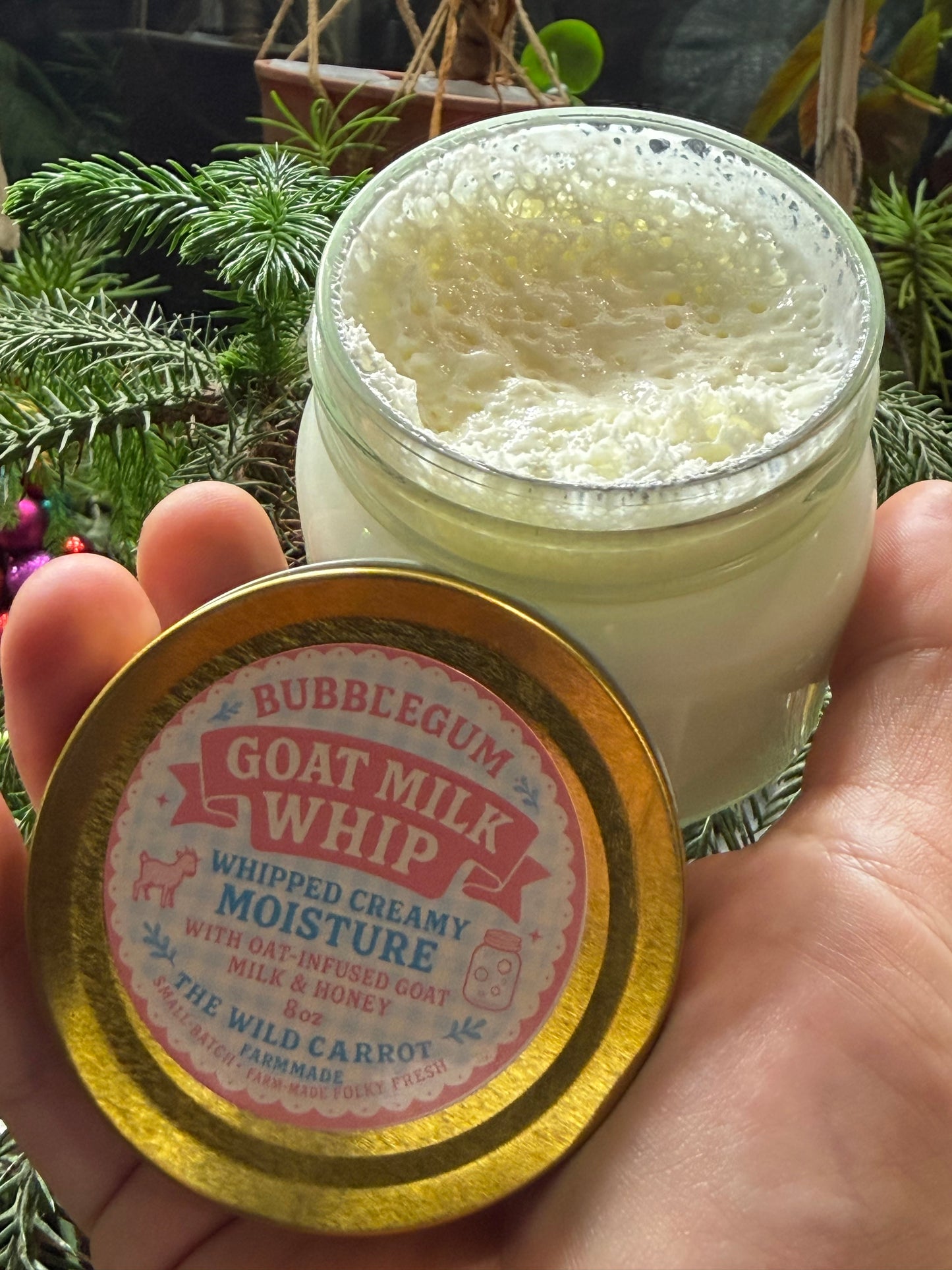 Bubblegum Goat Milk Whip (8oz glass jar)