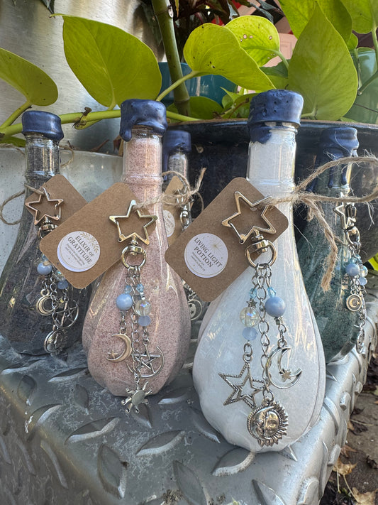 Fall Harvest “Christian Potion” Bath Salts (4oz plastic bottle with removable star carabiner charm)