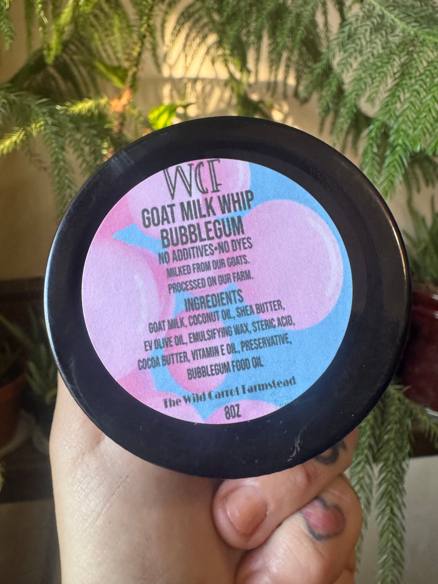 Bubblegum Goat Milk Whip (8oz glass jar)