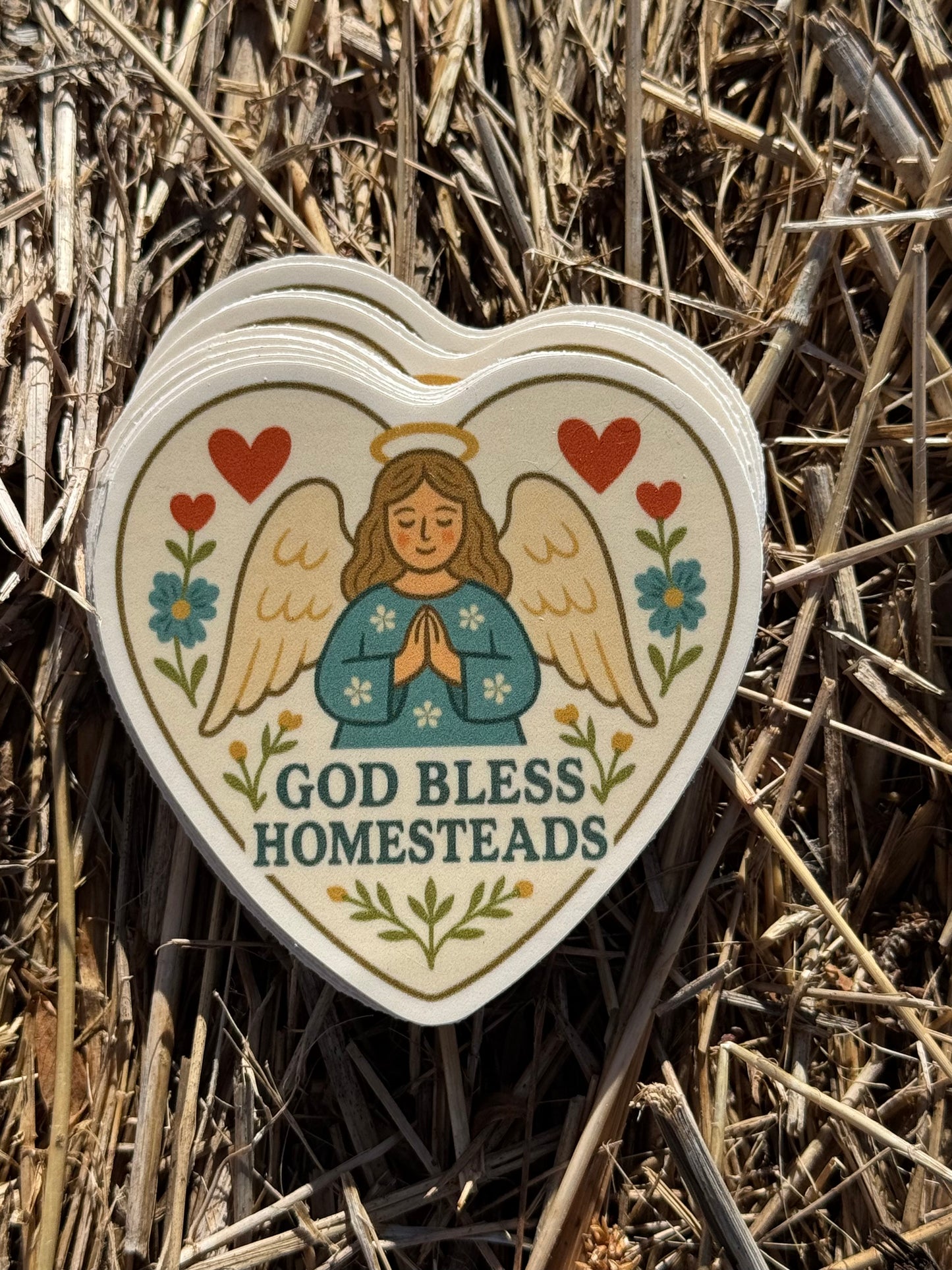 “God Bless Heart” 2.5” Sticker (full color vinyl)
