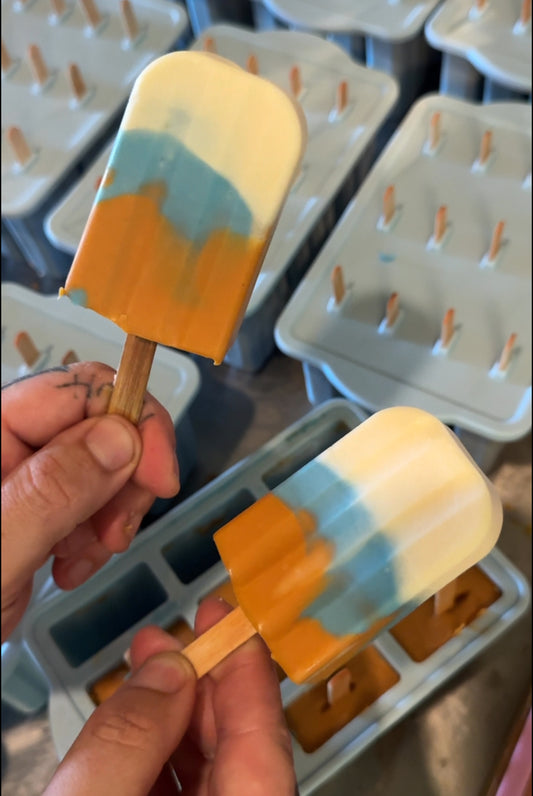 Goat Milk & Tallow Cherry Popsicle Soaps (1 popsicle)