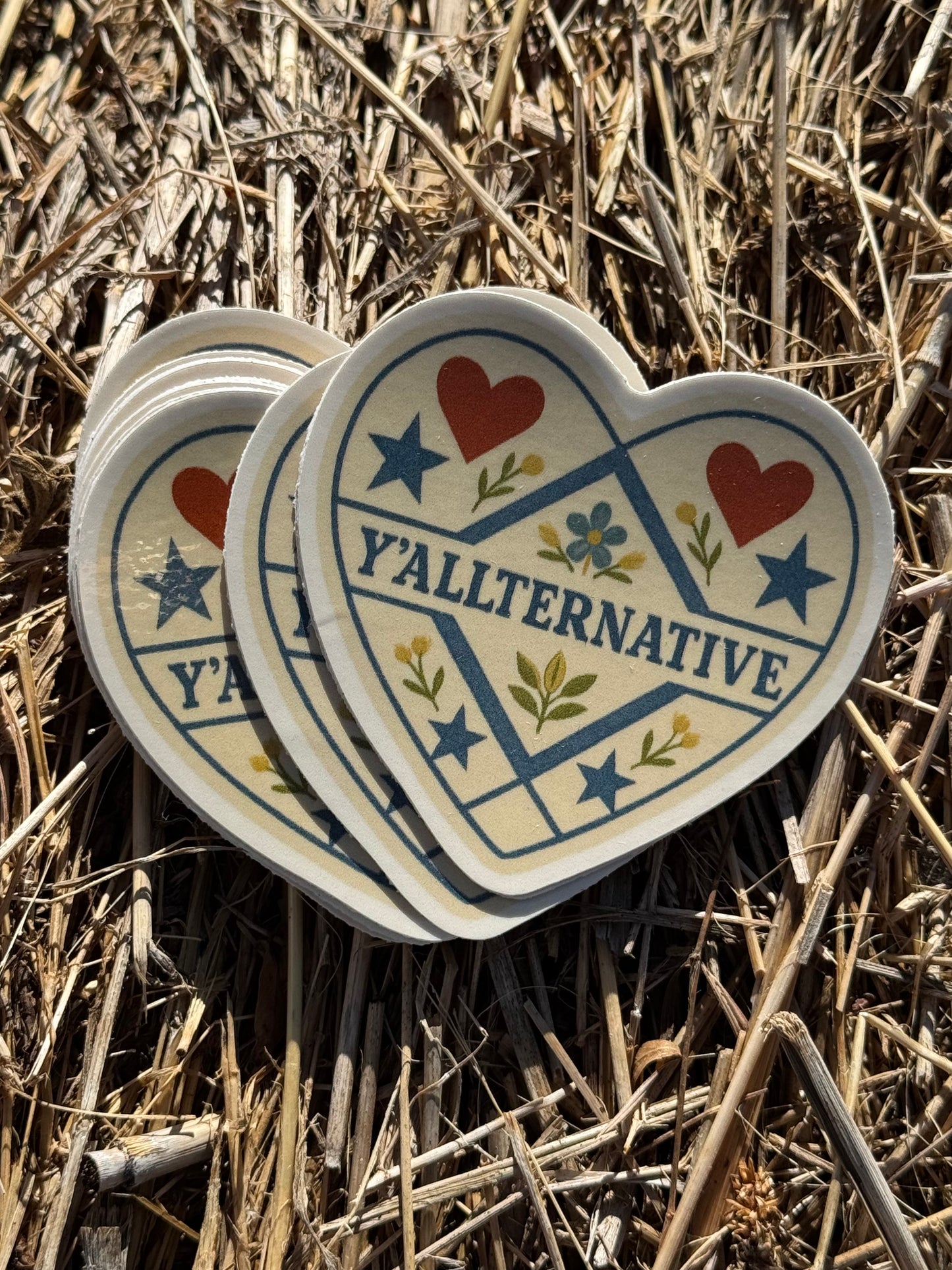 “Y’allternative Heart” 2.5” Sticker (full color vinyl)
