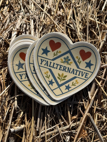 “Y’allternative Heart” 2.5” Sticker (full color vinyl)