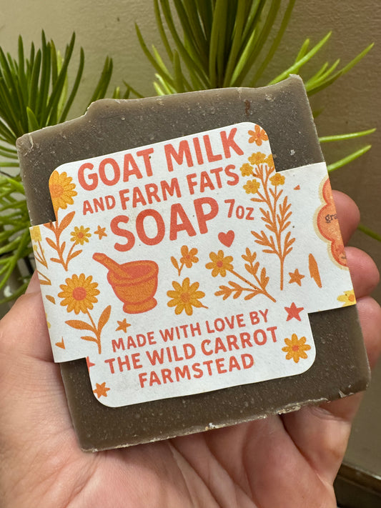 Clove Goat Milk & Farm Fats Soap Bar (large 7oz bar)