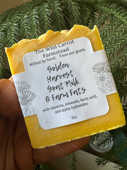 Golden Harvest Goat Milk & Farm Fats Soap (7oz bar)