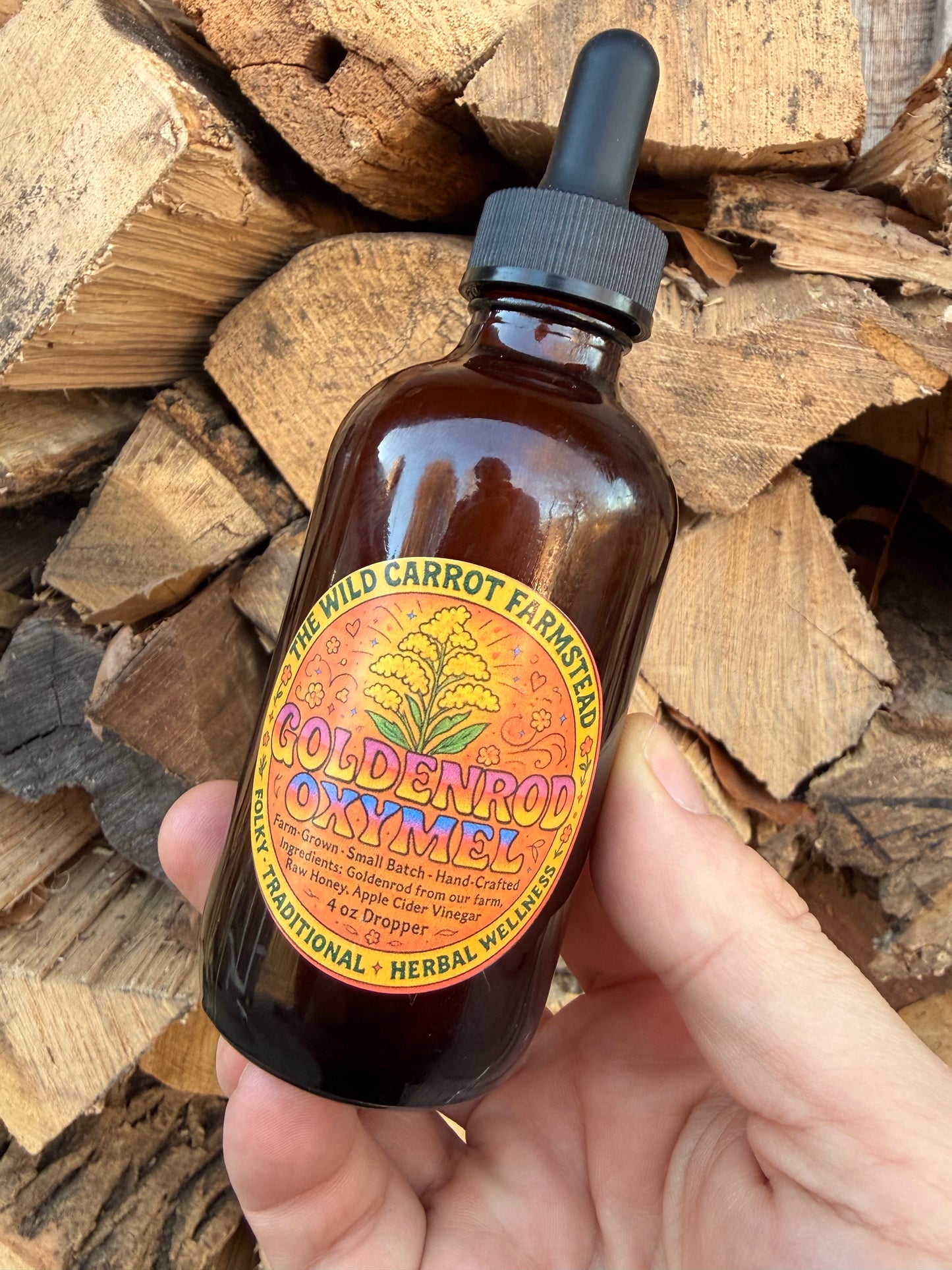 Goldenrod Oxymel (4oz glass dropper)