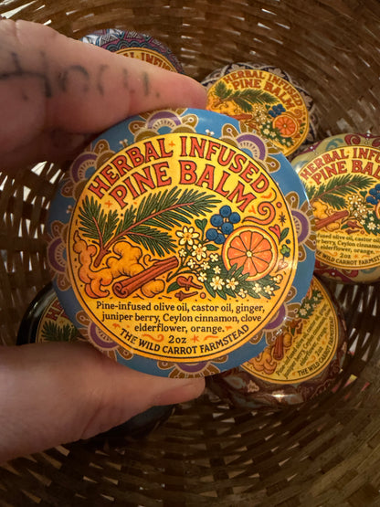Herbal Infused Pine Balm (2oz tin)