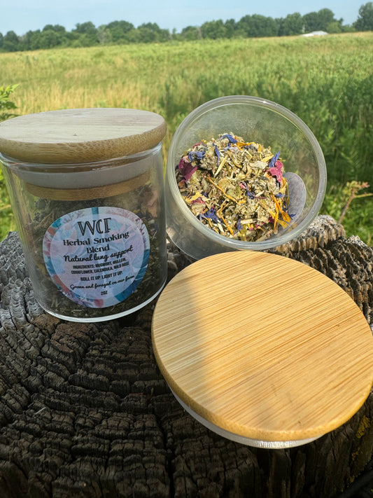 Herbal Smoking *Bundle* (2oz herbal smoking blend and natural wood pipe)