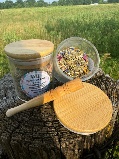 Herbal Smoking *Bundle* (2oz herbal smoking blend and natural wood pipe)
