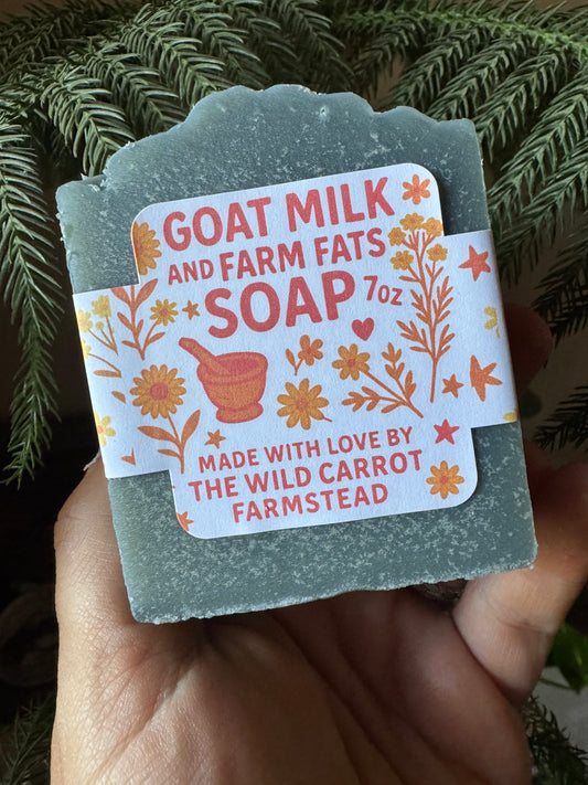 Wisteria & Lilac Goat Milk & Farm Fats Soap (7oz Bar)