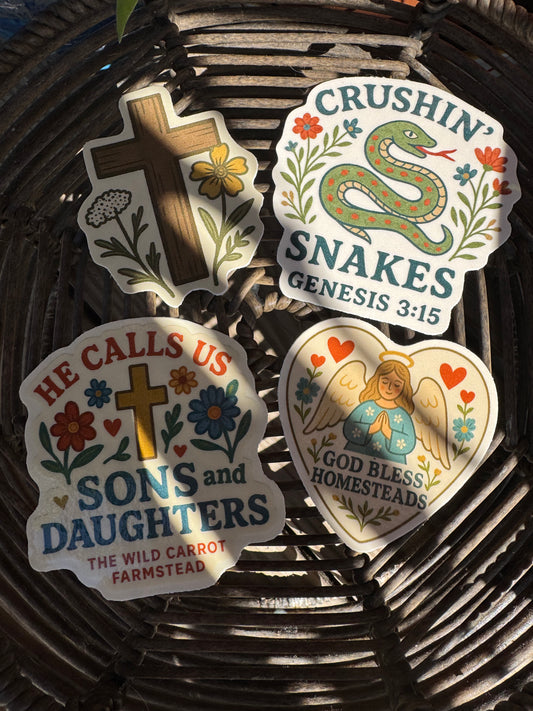 Crushin’ Snakes Sticker 4-Pack Favorite (four stickers total)