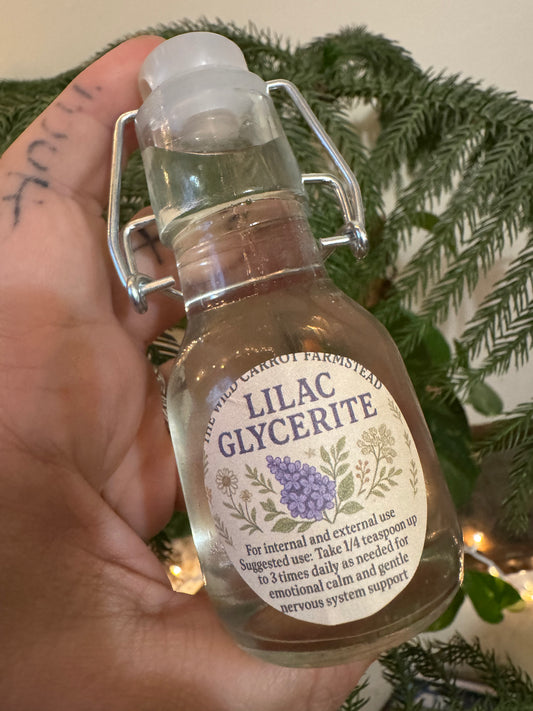 Lilac Glycerite (2oz glass swing top jar)