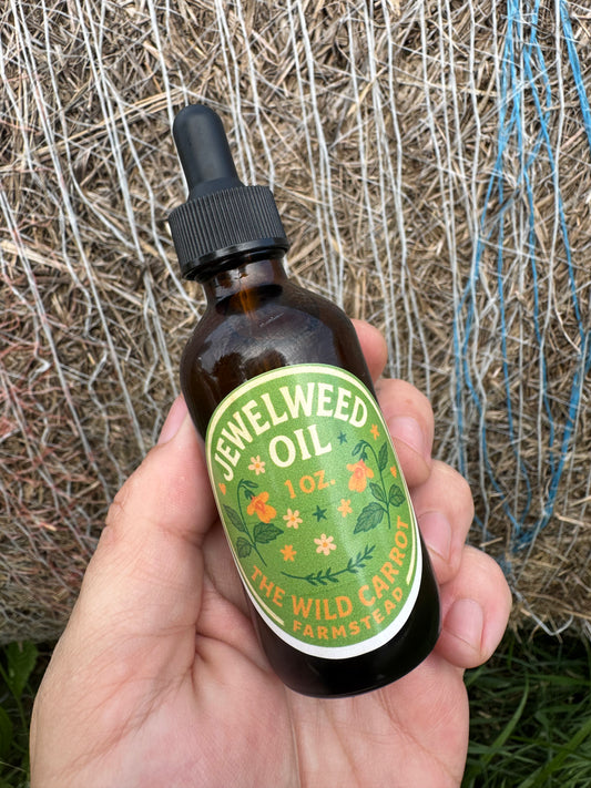 Jewelweed Oil (2oz amber glass dropper)