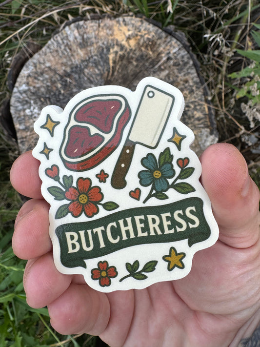 Butcheress Sticker (3”)