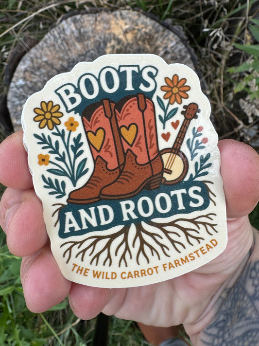 Boots & Roots Sticker (3”)