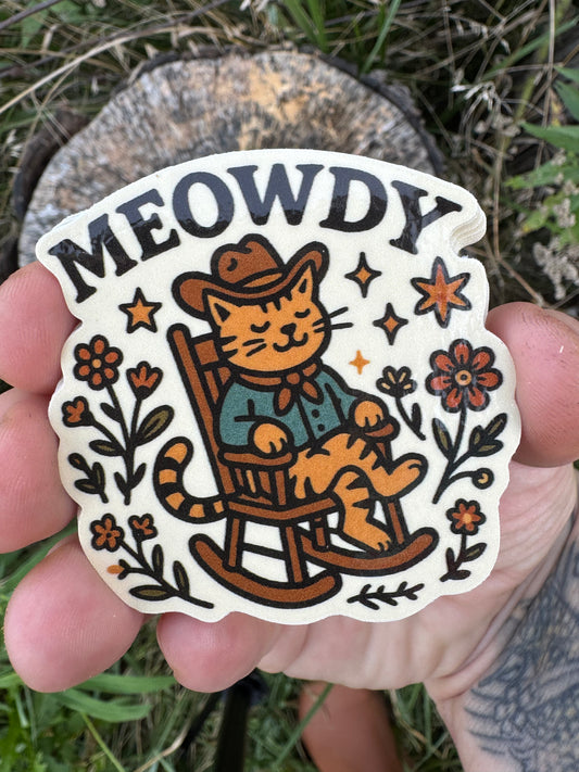 Meowdy Sticker (3”)