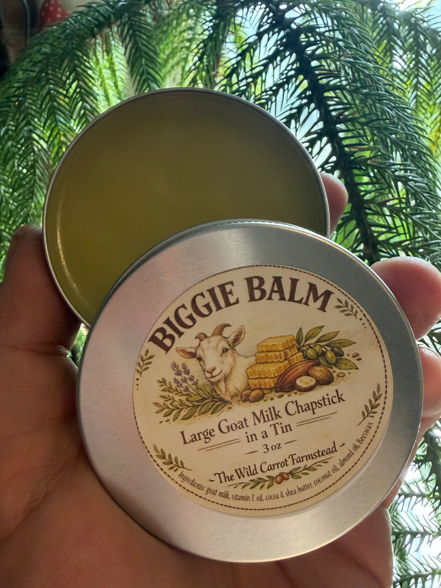 Goat Milk Biggie Body Balm w/flavor choices! (3oz tin)