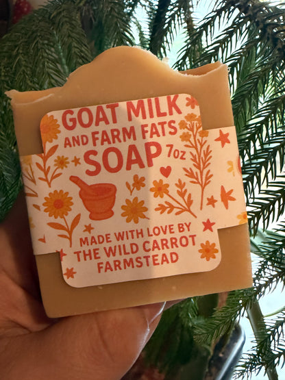 Mango Goat Milk & Farm Fats Soap (7oz Bar)