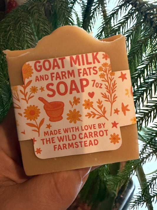 Mango Goat Milk & Farm Fats Soap (7oz Bar)