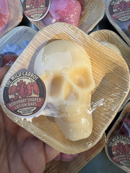 Creepy Fun skull/heart/brain Milky Oat & Honey Tallow Lotion Bars (6oz limited edition bars)
