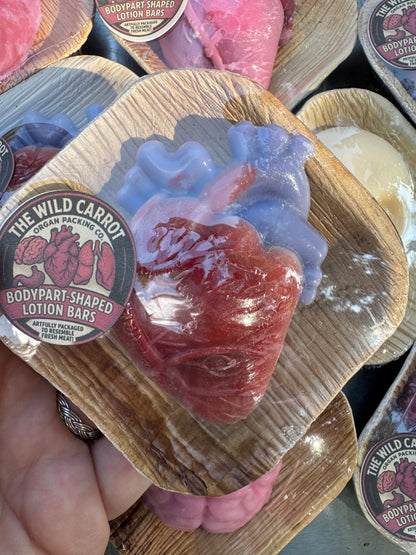 Creepy Fun skull/heart/brain Milky Oat & Honey Tallow Lotion Bars (6oz limited edition bars)