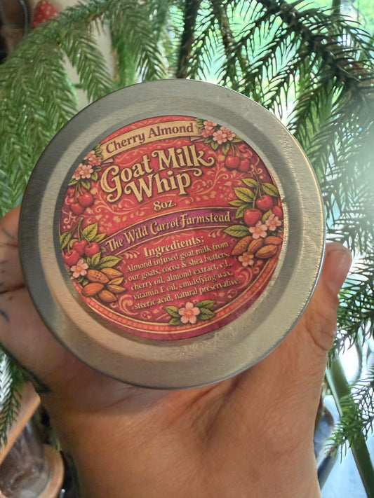 Cherry Almond Goat Milk Whip (8oz glass)