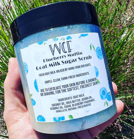 Blueberry Muffin Goat Milk Scrub (8oz jar)