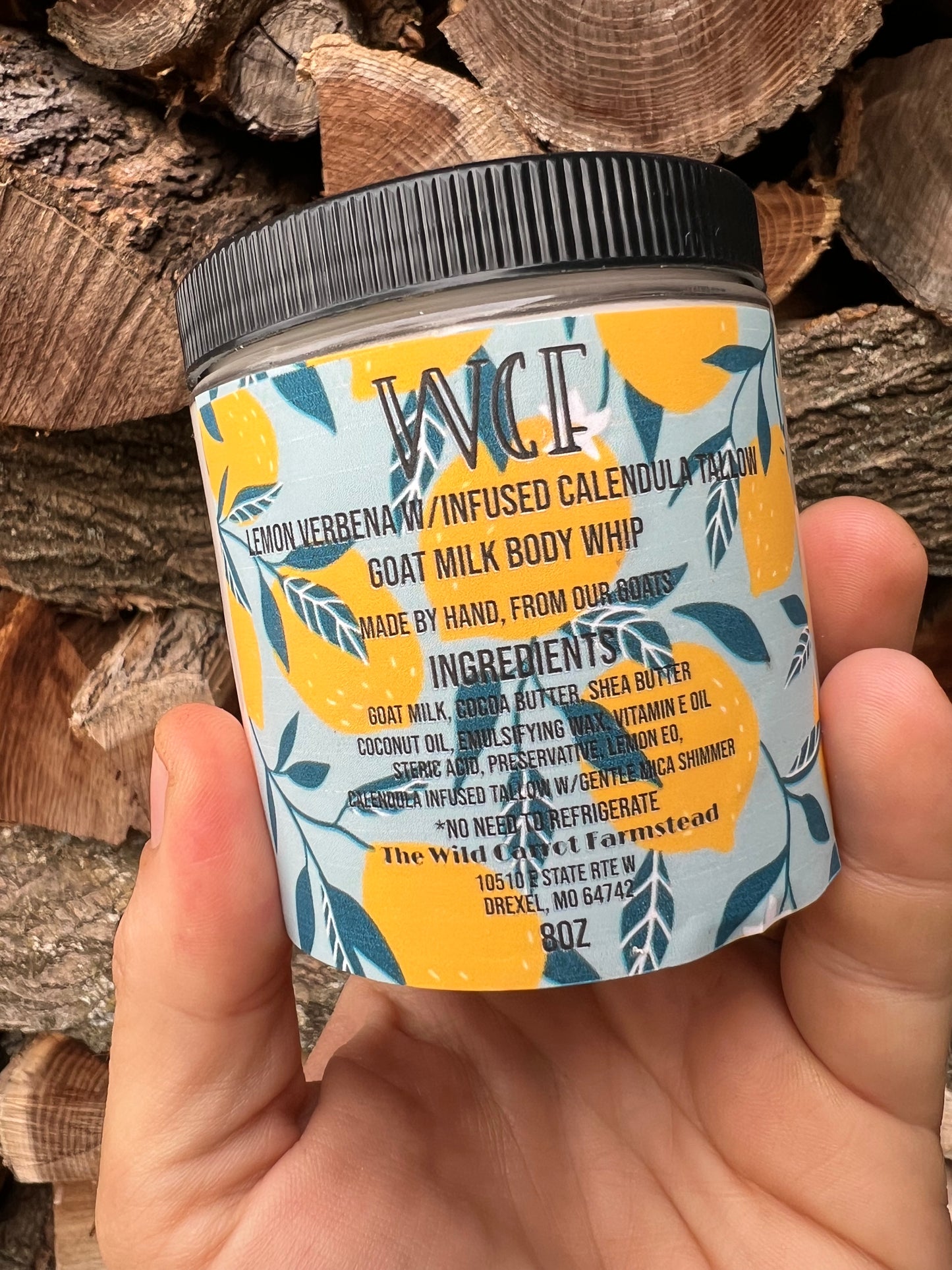 Calendula Infused Lemon Verbena Goat Milk Whip (8oz)